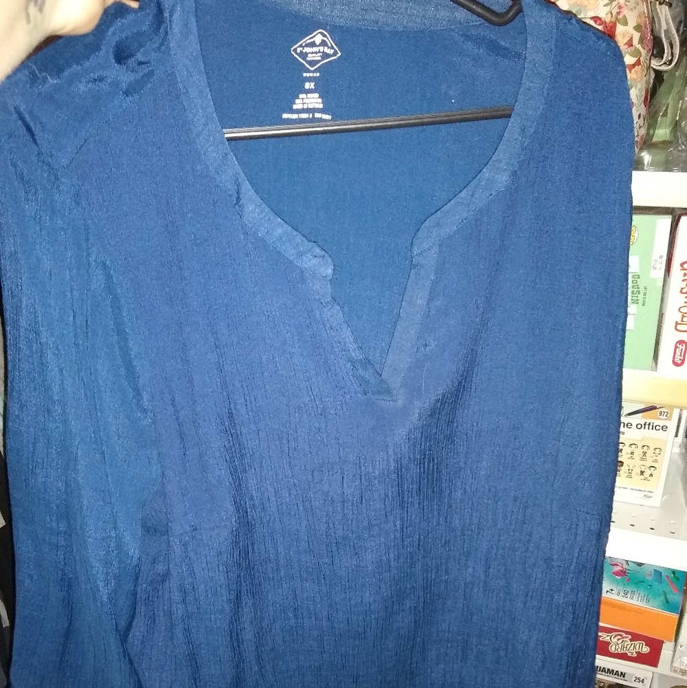 Navy blue tunic long sleeve